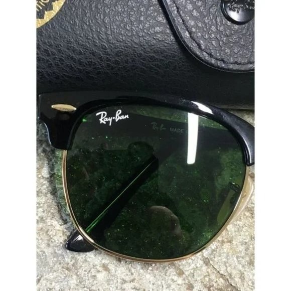 Wmn's Ray-Ban RB3016 Classic Retro Clubmaster Sun Black/Gold/Dk - Picture 4 of 7